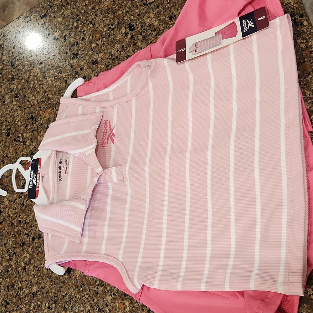Reebok Girls Pink Set Size 8 NWT